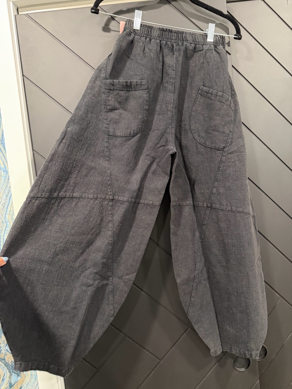 NWT Micas Wide Leg Balloon Pants in Washed Charcoal XS - Picture 2 of 3